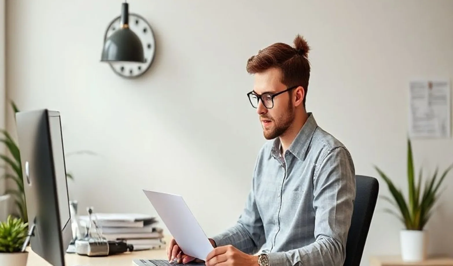 Professional freelancer workspace